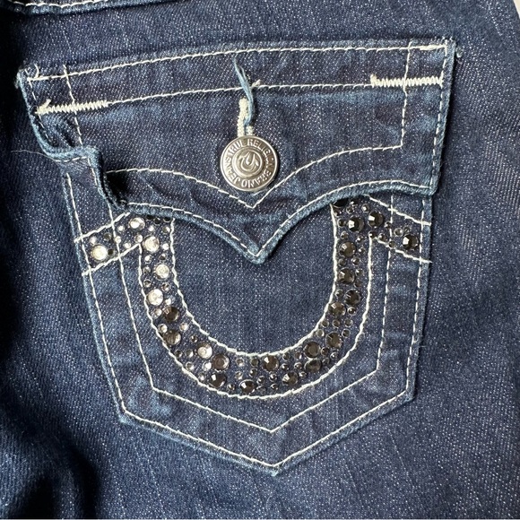True Religion US 27 Julie Skinny Jeans with Rhinestones - Picture 8 of 15